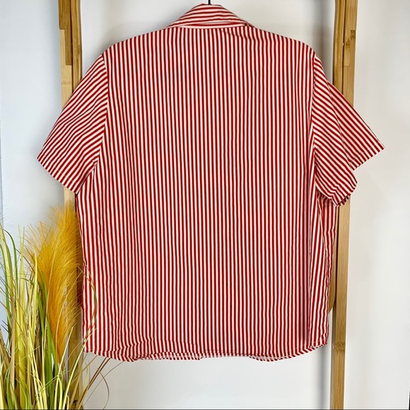 Vintage Mischief top size 12 red white striped - Picture 4 of 5